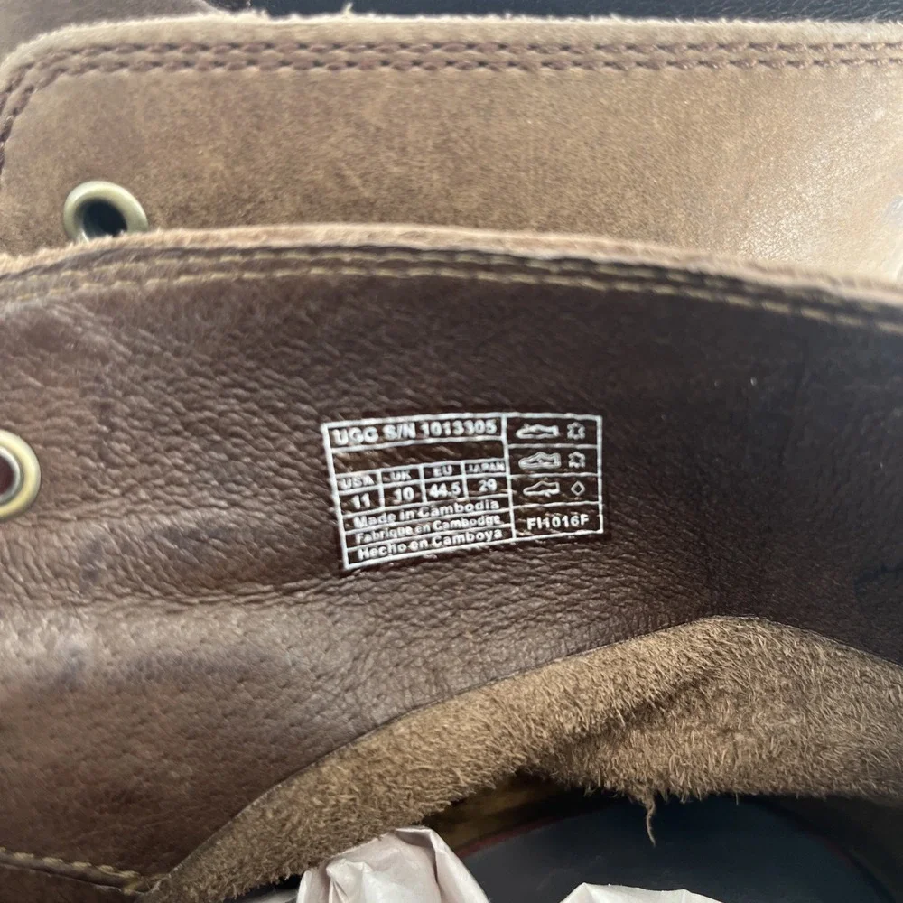 UGG Lamont Chestnut Leather Suede High Top Men's‎ Size 11 Chukka Boots 1013305